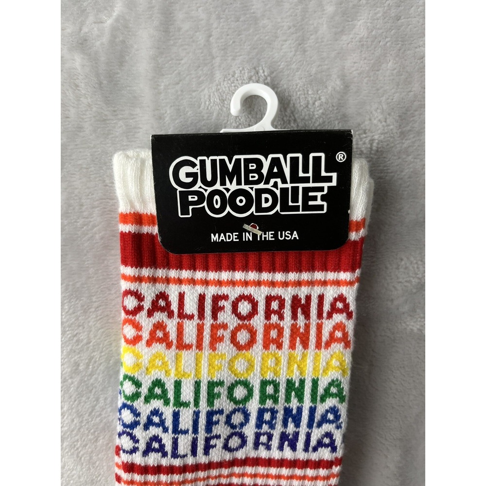 GUMBALL POODLE Unisex California Crew Socks One Size Fits Most ( Made In USA) - Picture 3 of 10